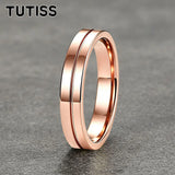 Classic 4mm Multicolour Tungsten Carbide Wedding Engagement Rings For Men Women