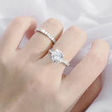 Luxury 18KGP 0.6-4.2CT VVS1 D Colour Moissanite Diamonds 925 Silver Wedding Ring