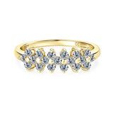 2MM Round VVS1 D Colour Moissanite Diamond Silver 925 Flower Half Eternity Rings