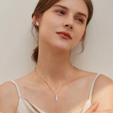 Stunning 18K Gold Plated D Colour VVS1 4.8cttw Moissanite Diamonds 925 Sterling Silver Jewellery Set For Women - The Jewellery Supermarket