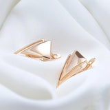 14 Karat Gold Filled Minimalist Geometric Personality Glossy Women's Dangle Earrings