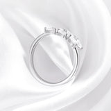 New Design 3*4MM VVS1 D Colour Moissanite Diamonds Silver Engagement Ring
