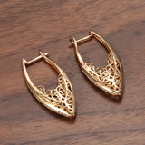 14 Karat Gold Filled AAA Zircon Diamonds Micro Wax Inlaid Vintage Trendy Dangle Earrings