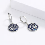 Fashion Irregular Round Geometric Handmade Enamel Earrings