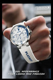 PLAYBOY Top Brand  New Original Fashion High Quality Silicone Strap Multifunction Quartz Watch for Men