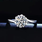 S925 Silver D VVS1 100% Real Moissanite Ring Adjustable Size Pass Diamond with GRA Certificate 18K Plating Rings