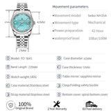 New Arrival V2 PD-1645 NH35A Automatic 10Bar Sapphire Glass Automatic Luxury Men's Mechanical Watches - The Jewellery Supermarket