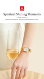 Luxury Brand Gold Plated Stainless Steel Waterproof Automatic Date Women's Watches - Elegant Bracelet Set Ideal Gift