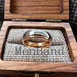 Stepped Shiny Polished Finish 6/8mm Men Women Tungsten Carbide Wedding Rings