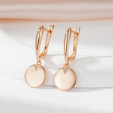 14 Karat Filled Gold Disc AAA Zircon Diamonds Easy Matching Trendy Dangle Earrings
