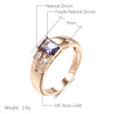 Amazing 14K Gold Filled Purple AAA Zircon Crystals Unusual Ring Fine Jewellery