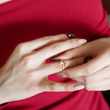 Real Pearl 925 Silver Ring Adjustable 14 Karat Yellow Gold Plated Ring