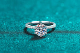 Round Brilliant 2 Carat Moissanite Diamonds Solitaire Rings for Women - Sterling Silver Engagement Weddings Rings