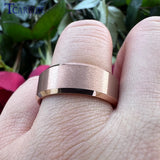 Beveled Satin Finish 6mm 8mm Classic Tungsten Carbide Wedding Rings for Men Women