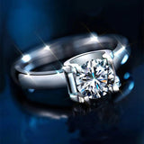 GRA Certified 0.5-3CT  D Color Moissanite Diamonds Women Wedding Engagement Rings, Sterling Silver Fine Jewellery
