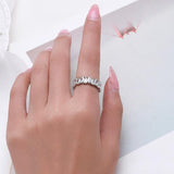 Luxury Water Drop AAAA Simulated Diamonds  Sparkling Prong Setting Ring - Wedding Engagement Fine Jewellery - The Jewellery Supermarket