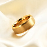Brushed Silver Black Gold Colour 4/6/8/mm Tungsten Carbide Engagement Rings