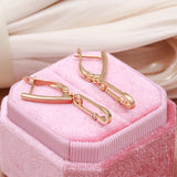 14 Karat Gold Filled Paper Clip AAA Zircon Diamonds Fine Jewellery Drop Earrings