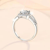 D Colour VVS1 1CT Moissanite Diamond Egagement Wedding Rings For Women S925 Sterling Silver GRA Certified Jewellery