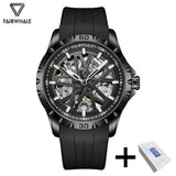 New Fashion Luxurious Brand Rubber Strap Casual Men Mechanical Waterproof Men Automatic Watches - The Jewellery Supermarket