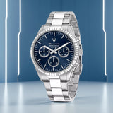Original Maserati Blue Gold Men's Luxury Gold Fashion Trend Dial European and American Business watch
