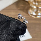 Top Sparkling 0.5-2 Carat D Colour Moissanite 925 Sterling Silver Stud Earrings