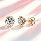 Multicolour 0.1ct-2carat Moissanite Diamonds  D VVS1 925 Silver Stud Earrings