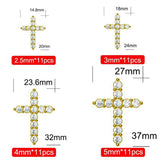 Lovely Full Moissanite Diamonds 18K Gold Plated Cross Pendant Necklace - Silver Chain Fine Necklace Jewellery - The Jewellery Supermarket