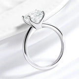 Amazing 1CT 2CT 3CT 3.5CT 5CT Cushion Cut VVS1 D Colour Moissanite Diamond Silver Ring