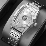 Luxury Brand Triangle Men Sports Quartz Watches For Men - Stainless Steel Golden Waterproof Popular Wrist Watches