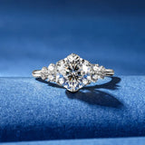 Fabulous 2.0ct D Moissanite 18k Gold Plated 925 Silver Engagement Wedding Rings