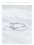 Fashion Sterling Silver AAAA Lab Created Diamond Simple Finger Stackable Ring