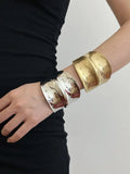 New Arival Vintage Brushed Metal Cuff Bracelet For Women - Punk Style Personality Jewellery Party Gift