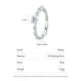 Sweet Heart shaped Sterling Silver Dazzling AAAA Lab Created Diamond Rings