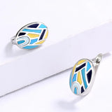 New Classic Irregular Colour Hnadmade Enamel Stamp Fashion Drop Earrings
