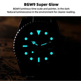 Luxury Stainless Steel Black Dial Green Bezel AD2040 20Bar Waterproof BGW9 Luminous Quartz Mens Wristwatches