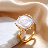 Selection Jewellery Pieces of Real Big Baroque Pearl Silver Gold Colour Rings