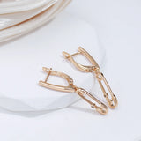 14 Karat Gold Filled Paper Clip AAA Zircon Diamonds Fine Jewellery Drop Earrings