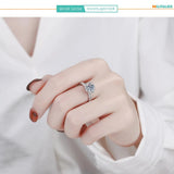 Flower Design 1ct VVS1 D Colour Moissanite Diamond Rings, S925 Silver Wedding Engagement Fine Jewellery GRA Certified