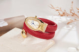 Latest Snake Bracelet Ladies Quartz watch Snake Zodiac Lucky Bracelet  Fashion personality Diamond Leather strap