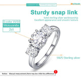 Dazzling 2/4ct D Colour VVS1 Moissanite Diamonds Wedding Engagement Rings  Gold Plated 925 Silver Fine Jewellery