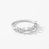 Elegant Butterfly Sterling Silver Shiny AAAA Lab Created Diamond Romantic Ring