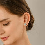 Super 5mm/6.5mm Moissanite Diamonds Halo Stud Earrings for Women Men Fine Jewellery