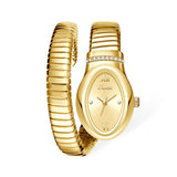 Luxury Snake Shaped Brass Strap Personality Waterproof Quartz Ladies Watches
