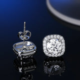 Classic D Colour VVS1 Moissanite Diamonds Stud Silver Earrings or Men and Women