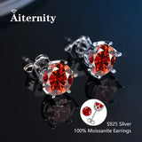 New Silver Moissanite Diamond Studs Earrings Pass Diamond Tester For Men Women