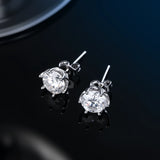 Multicolour 0.1ct-2carat Moissanite Diamonds  D VVS1 925 Silver Stud Earrings