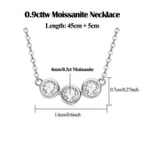 Luxury Round Bubble Moissanite Diamonds Pendant Necklace Bracelet Hoop Earrings 925 Sterling Silver Jewellery Set - The Jewellery Supermarket