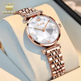Luxury Jewellery Quartz Waterproof Stainless Steel Strap Fashion Watches For Lady with Zircon Diamonds