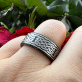 Laser Engraved Pipe Cut Brushed Finish 6MM 8MM Tungsten Wedding Men Women Rings